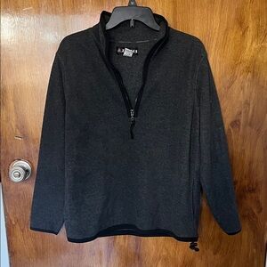 Express Men's Charcoal Zip-Up Sweater